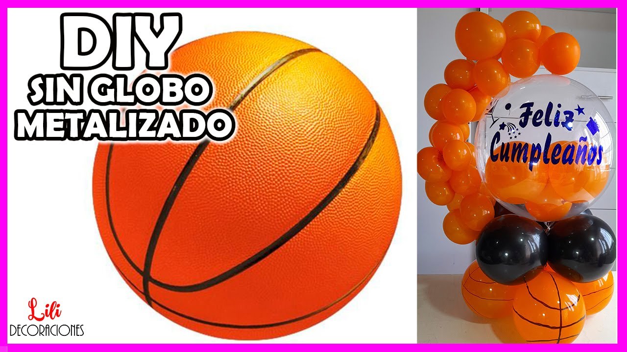 DIY BASKETBALL THEME BALLON BOUQUET / sin foil / SENCILLO