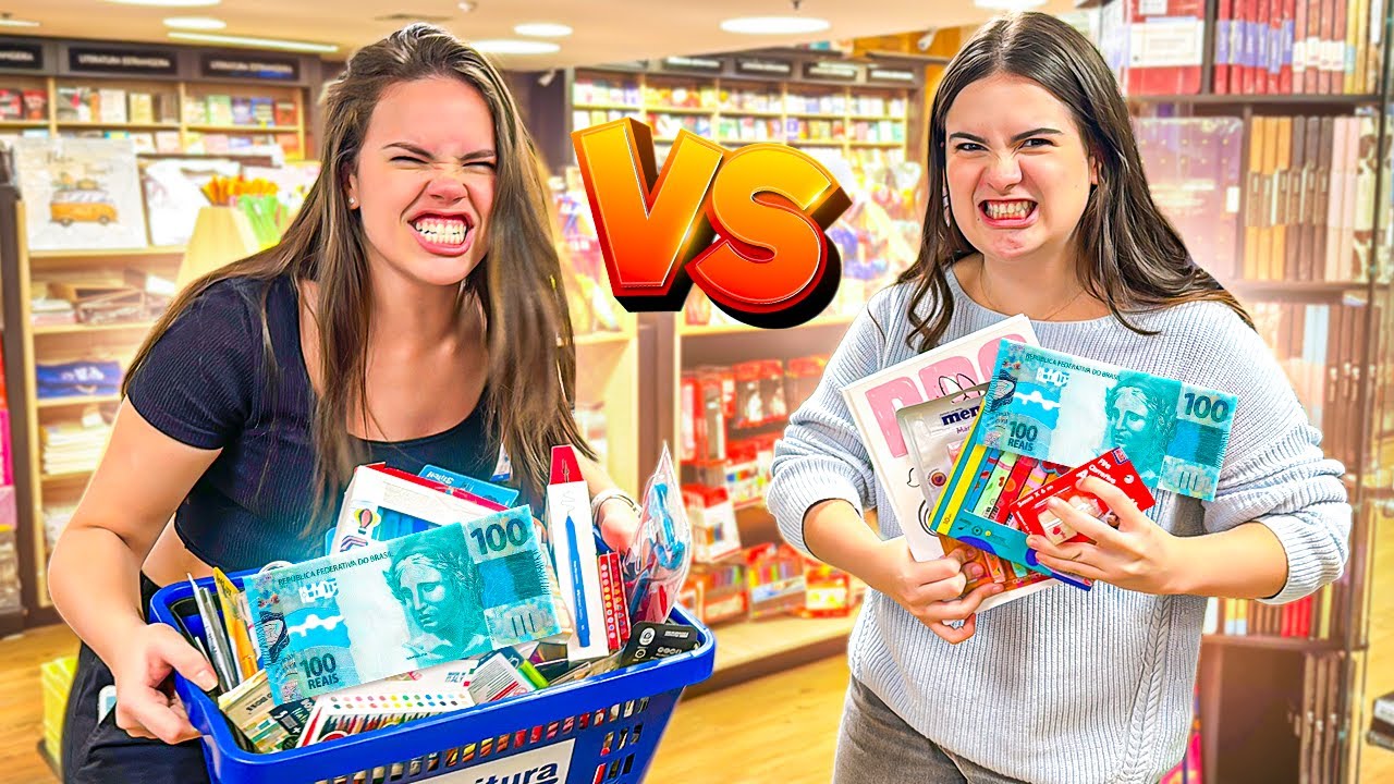 DESAFIO 100 REAIS EM MATERIAL ESCOLAR com Carol Teixeira