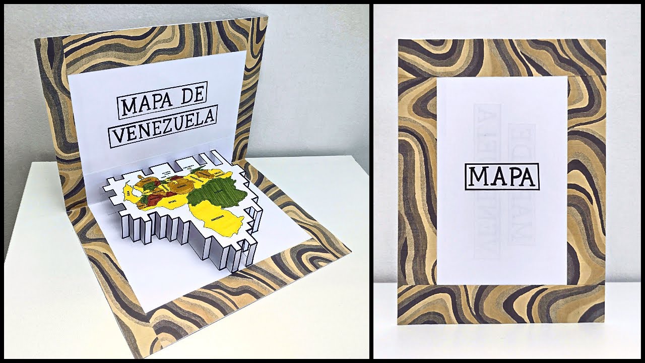 Mapa de Venezuela│Tarjeta Pop-Up