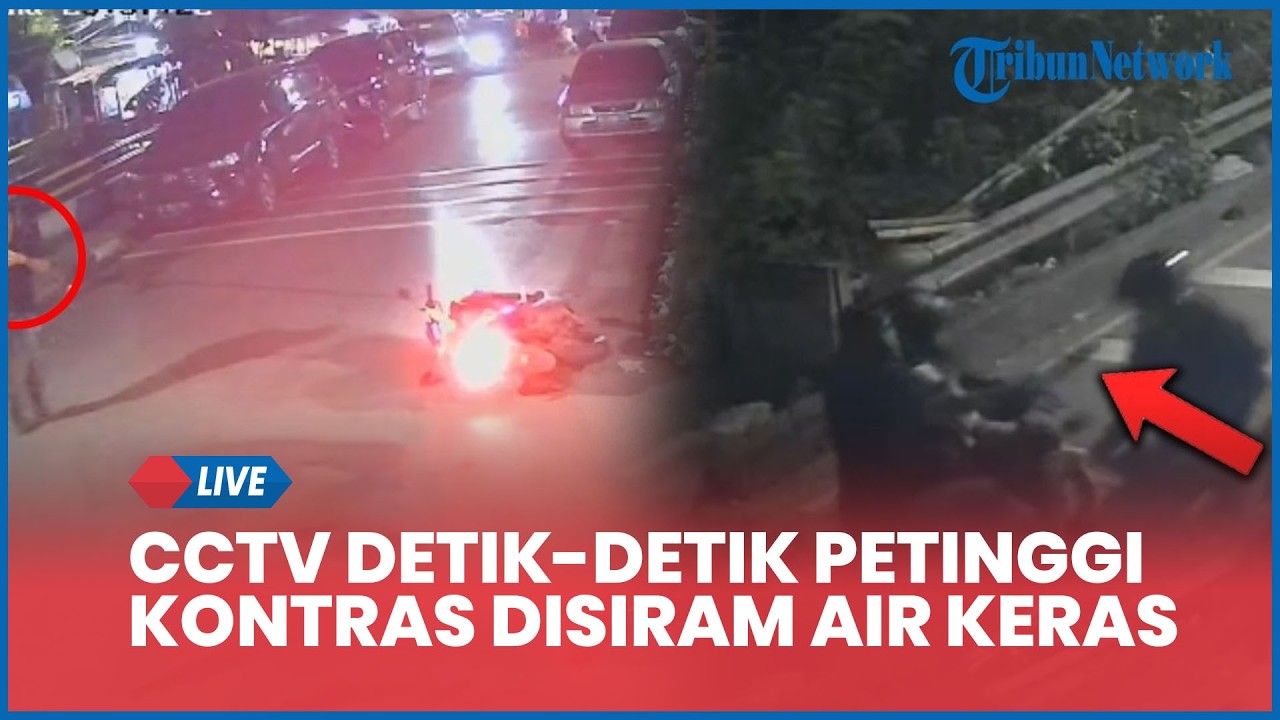 CCTV Detik-detik Petinggi KontraS Disiram Air Keras OTK di Jakpus hingga Alami Luka Bakar Parah