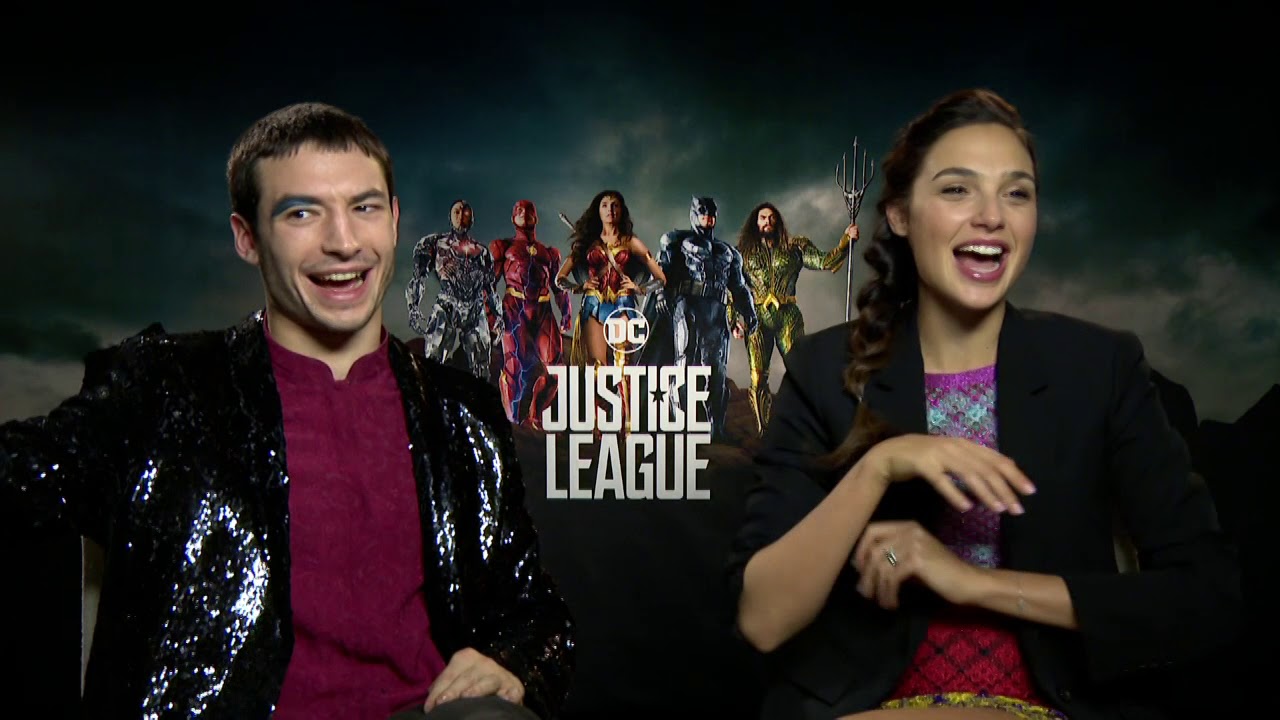Gal Gadot & Ezra Miller on deleted JUSTICE LEAGUE scenes, Flash's name, Wonder Woman, more