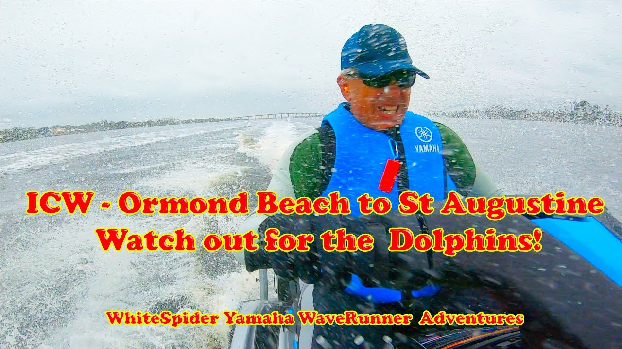Jet Ski the ICW - Ormond Beach to St Augustine Inlet  on a Yamaha WaveRunner w/ Dolphins! #jetski