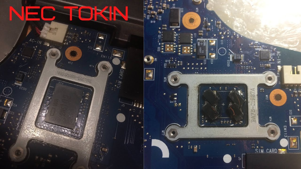 Ноутбук Samsung R522 выключается / замена 2R5102 NEC TOKIN на аналог - танталовый конденсатор