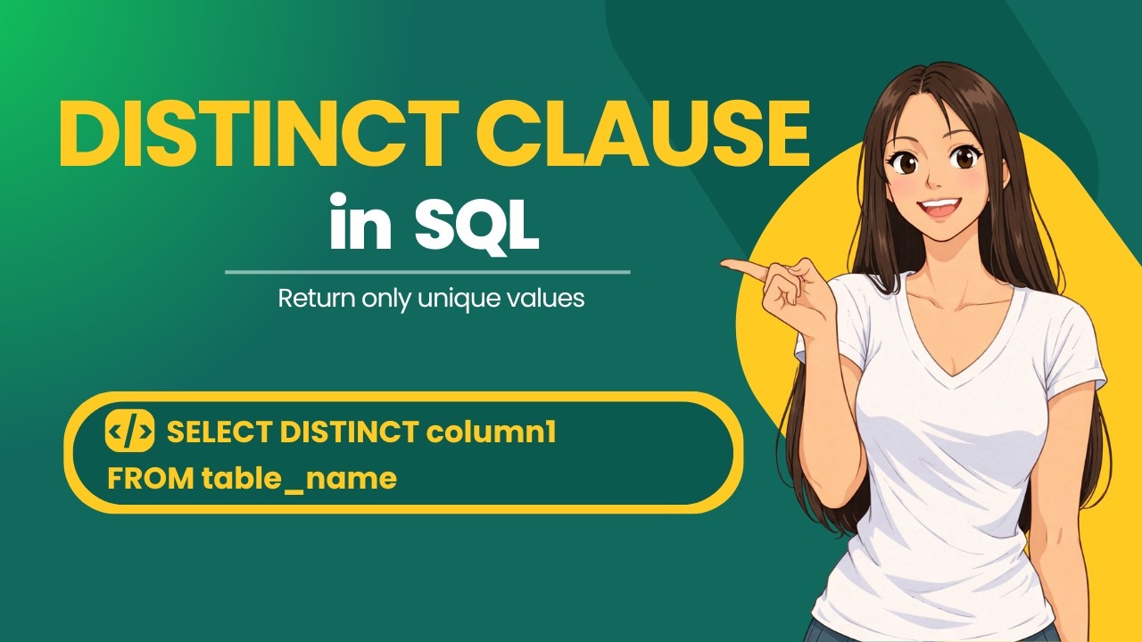 DISTINCT in SQL Explained with Coding🔥| Remove Duplicates, COUNT(DISTINCT) & Examples | SQL Tutorial