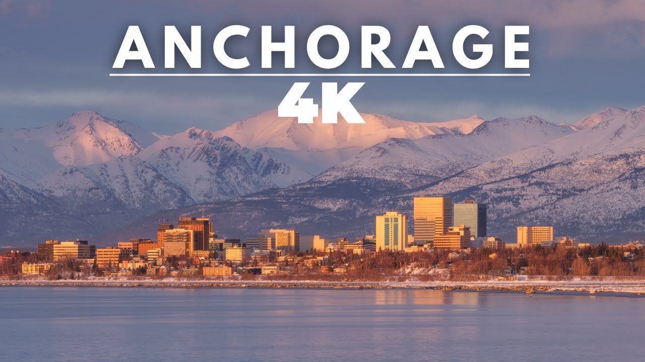 Anchorage, Alaska, USA 🇺🇸 in 4k ULTRA HD HDR (60 FPS) - Flying over Anchorage