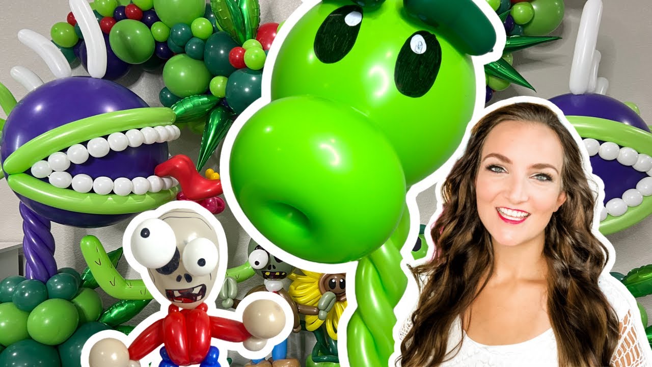 Making Giant Plants vs Zombies Balloon Decorations!