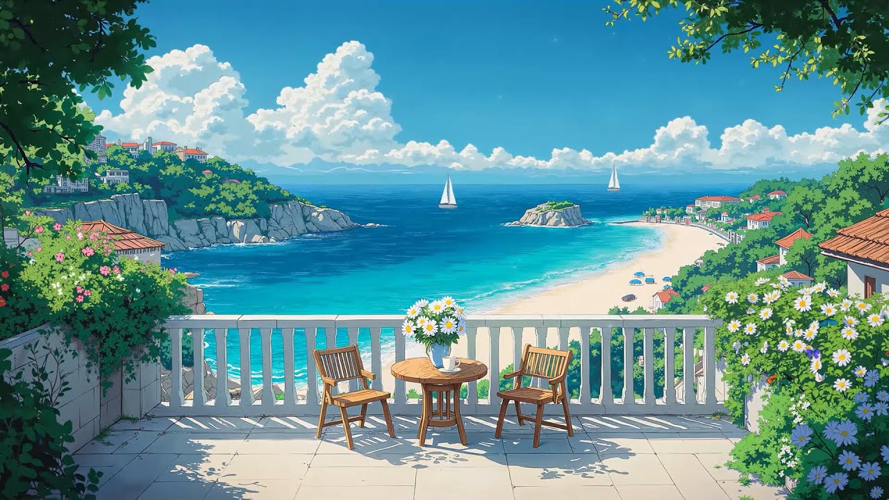 Seaside Bacony ✨ Chill Lofi for a Perfect Summer Vacation 🌼 Hip Hop beats for chill//study 24/7