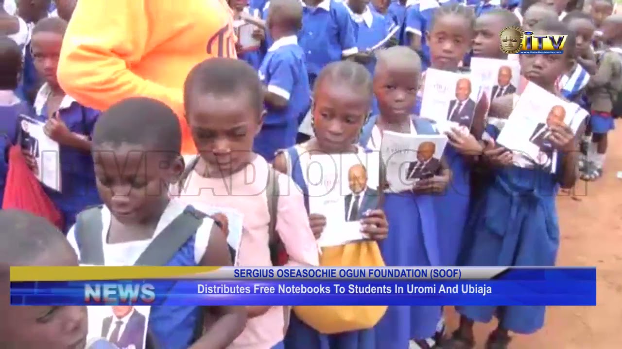 SOOF distributes free notebooks to students in Uromi and Ubiaja