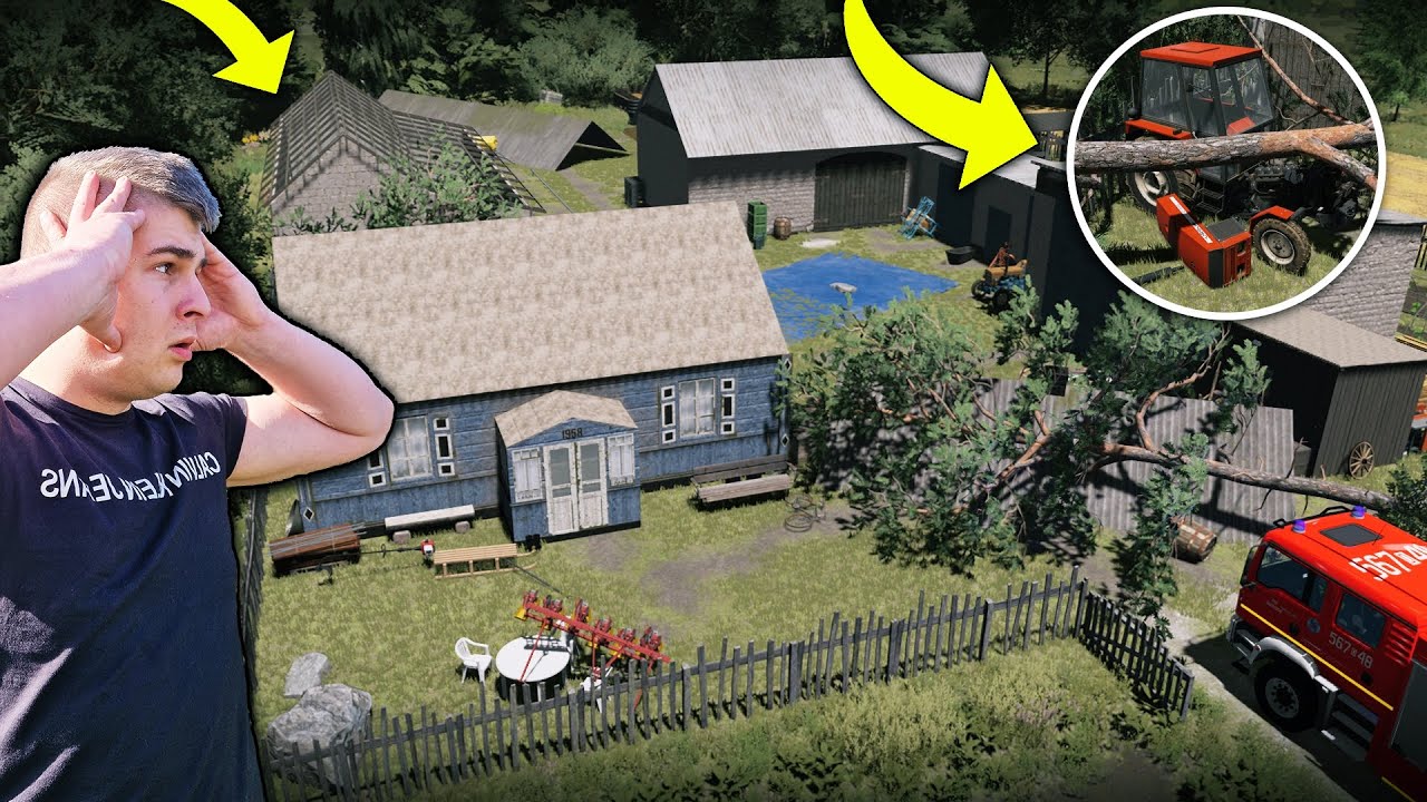 GOSPA ZNISZCZONA PRZEZ WIELKĄ BURZE😭 ZERWANE DACHY - URSUS ROZWALONY NA PÓŁ😭 🐷POSTĘPOWY  ROLNIK🐮36