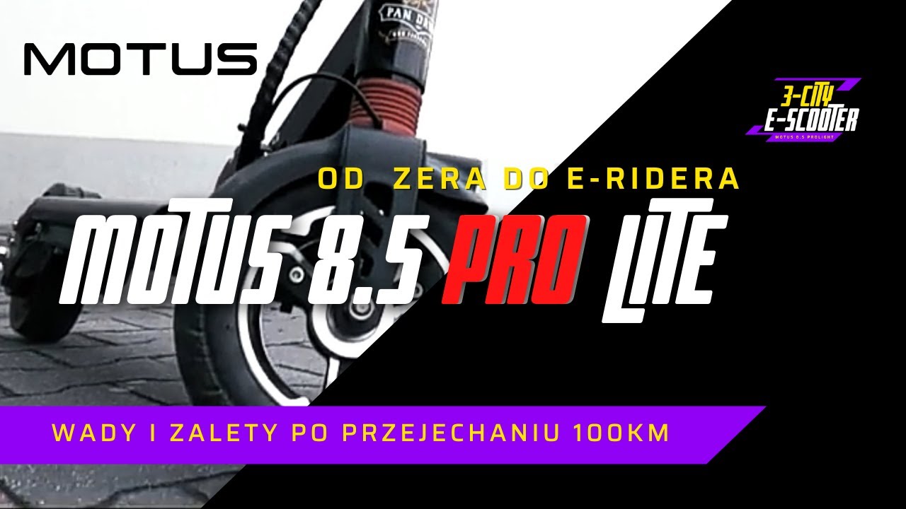 Od zera do E-ridera, czyli moje wrażenia po 100 km na Motus 8.5 PRO lite (VLOG)