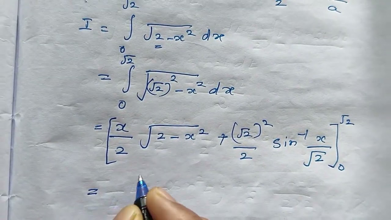#2023#12th#Evaluate#int0 to √2√2-x^2dx