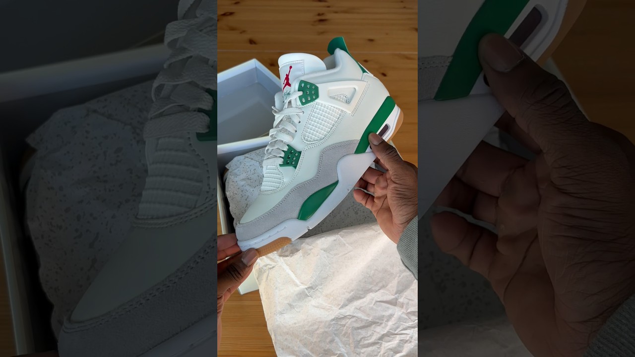 Jordan 4 SB &ldquo;Pine Green&rdquo; Unboxing!! Are these SNEAKER OF THE YEAR?! #fashion #jordan4 #unboxing