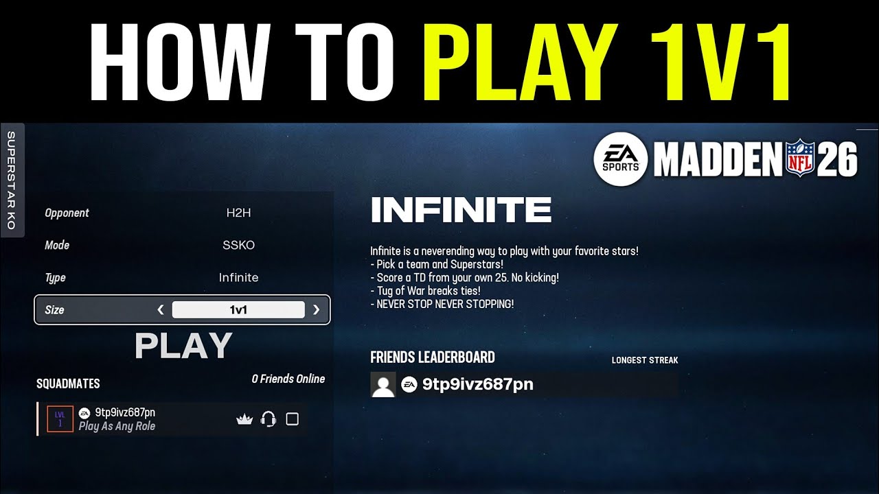 Madden 26: How to Play 1v1 Match (How to Do 1v1)