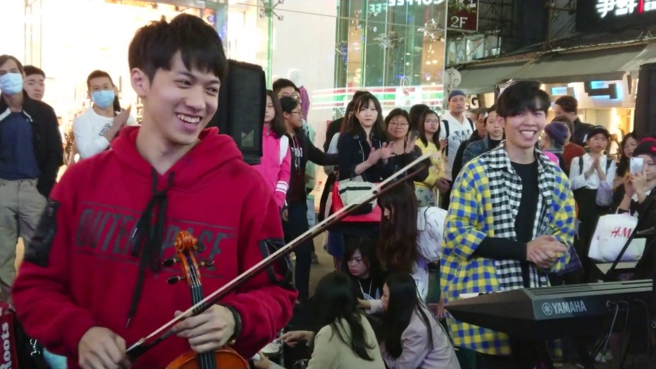 《林俊傑 - 可惜沒如果》〖Violin Artist 林子安 小提琴演奏〗+〖黃韋綸 Alan 電子琴演奏 〗西門 uniqlo 2019/02/06