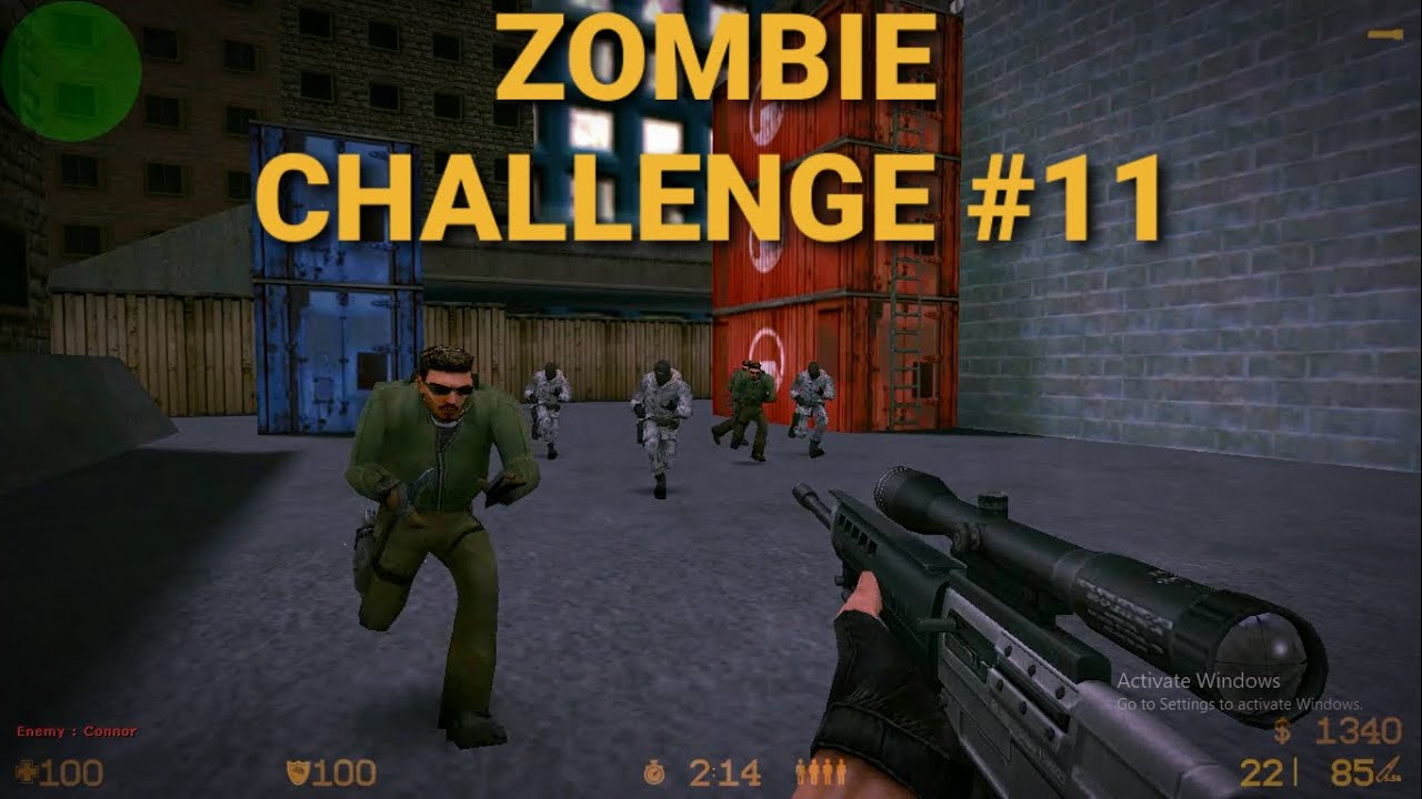 Counter-Strike Zombie Challenge #11 🎯 قتال الزومبي بسلاح القنص SIG SG-550!