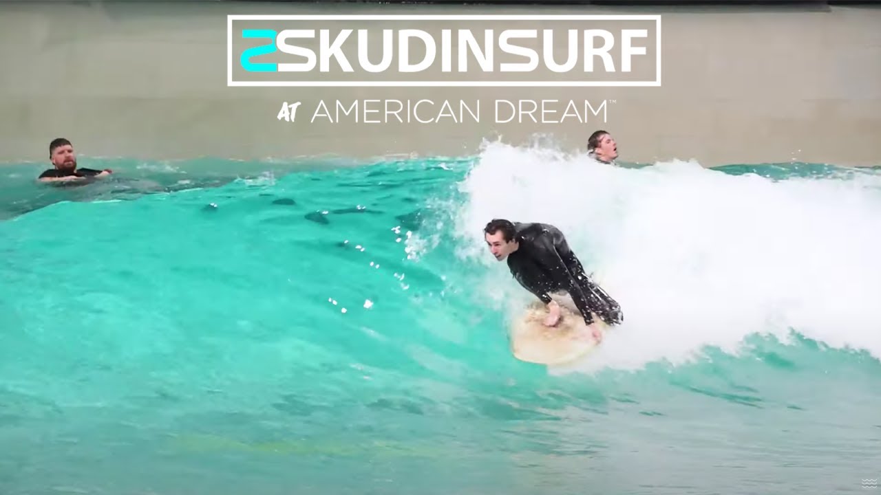 AMERICAN DREAM MALL INDOOR SURFING! (Skudin Surf)