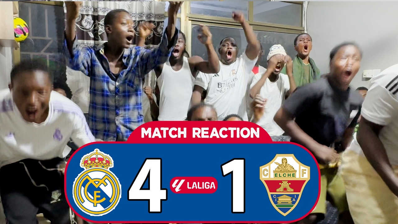 REAL MADRID 4 : 1 ELCHE (FANS REACTION & HIGHLIGHTS)