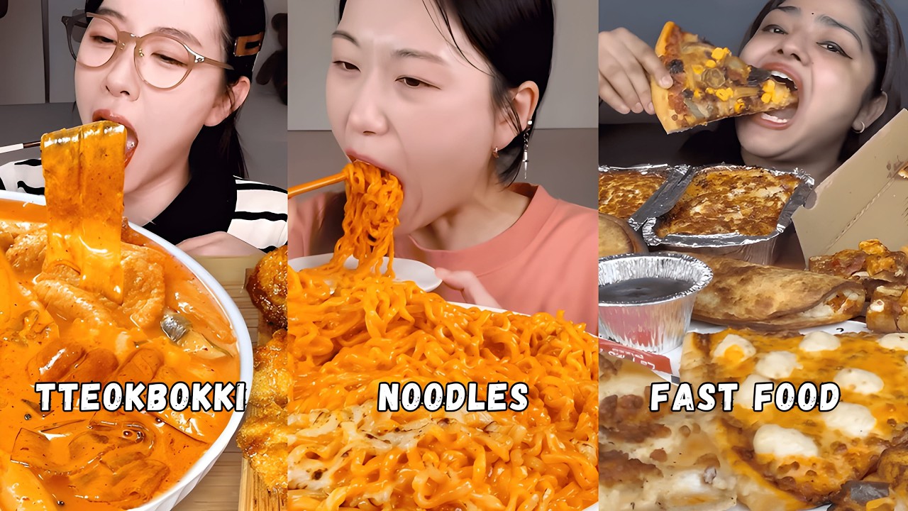 🔥 NOODLES vs TTEOKBOKKI vs FAST FOOD 🔥🥵 | EXTREME MUKBANG ASMR COMPILATION
