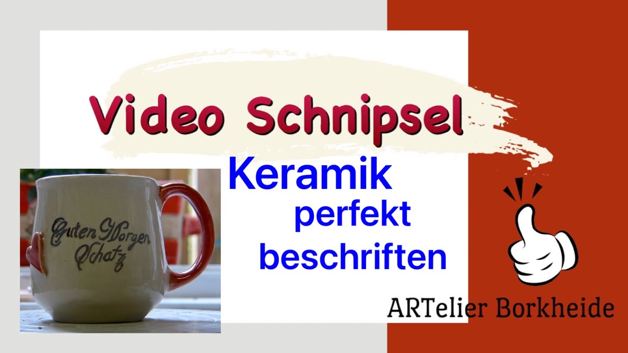 Perfekte Schrift auf deine Keramik aufbringen