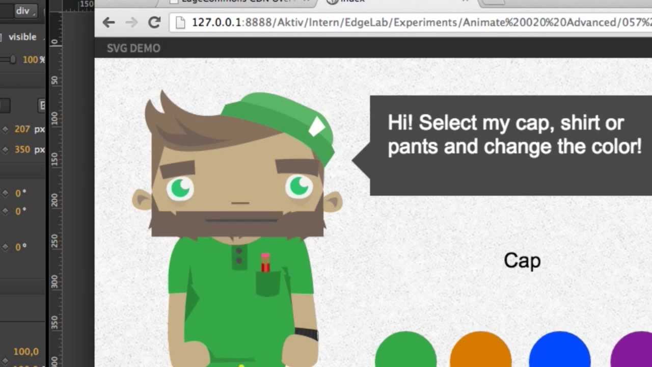 Interactive SVG (Adobe Edge Animate Online Week, Episode 10)