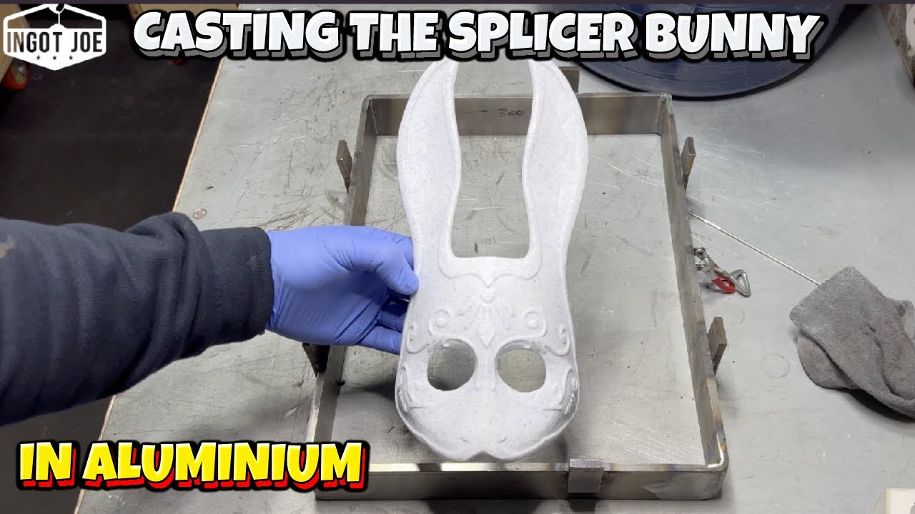 Aluminium Casting The Splicer Bunny From Bioshock - Home Made Furnace - Ingot - Molten Metal Melting