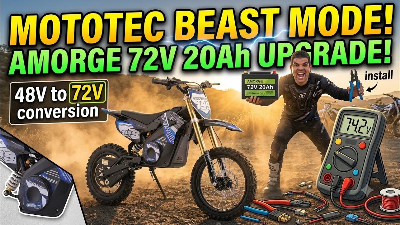 Installing an Amorge 72v 20ah Battery in a 48V Mototec Dirtbike