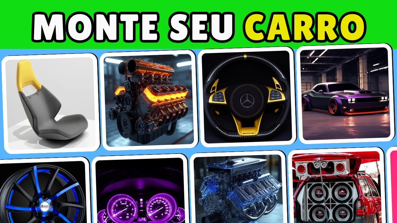 🛠️🚗 MONTE SEU CARRO | 🛞 🚗 MONTE SUA GARAGEM  | CORRIDA | SUPER | MOTOR | CARRO ESPORTIVO | 🛠️#quiz