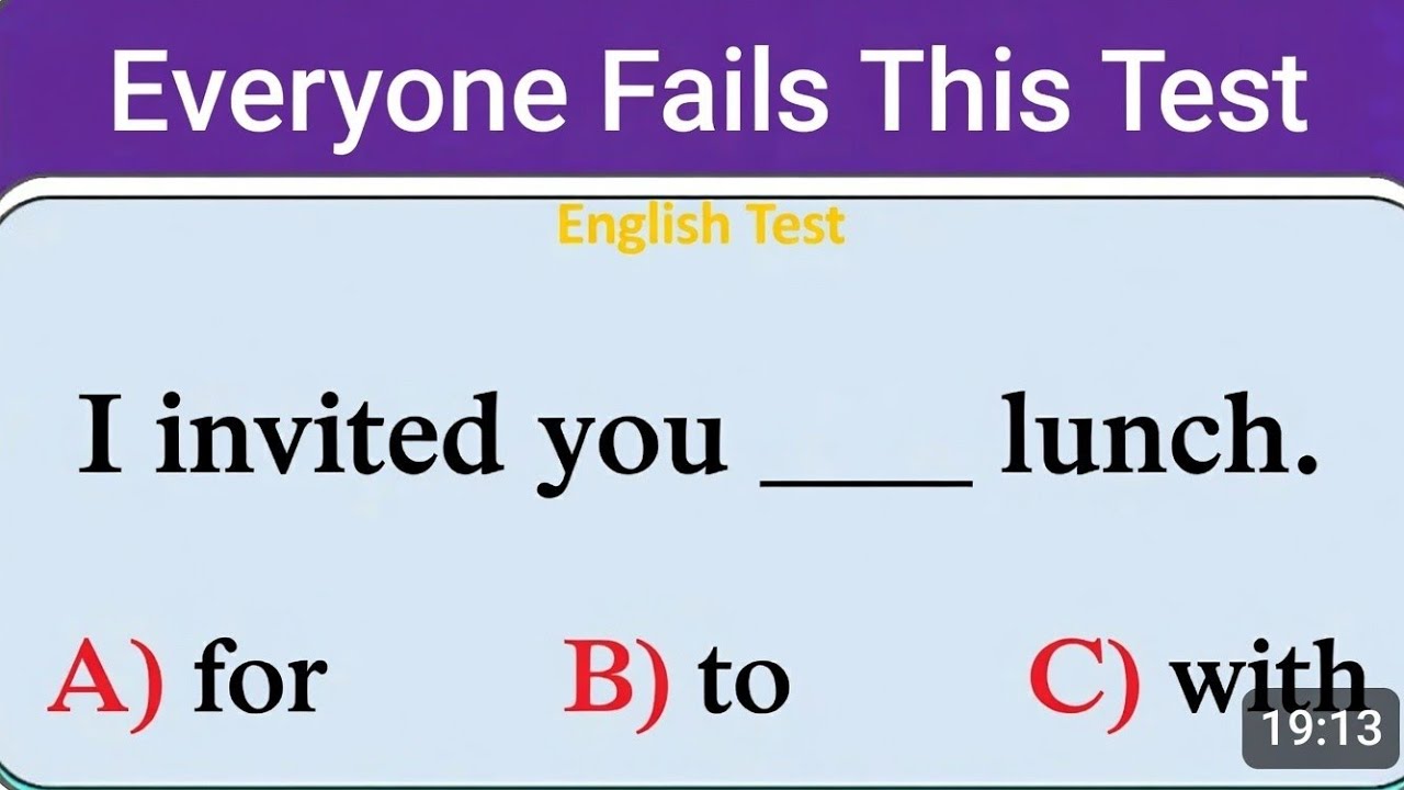 Mixed English Grammar Test for Teens | 20