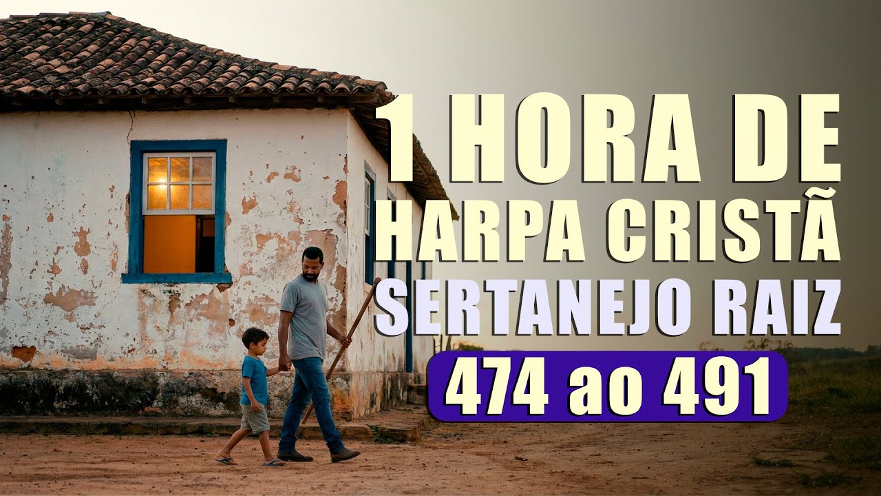 1 hora de Hinos da Harpa - Harpa Cristã Sertanejo Raiz - Hinos 474 ao 491 - Louvores ao Deus Criador