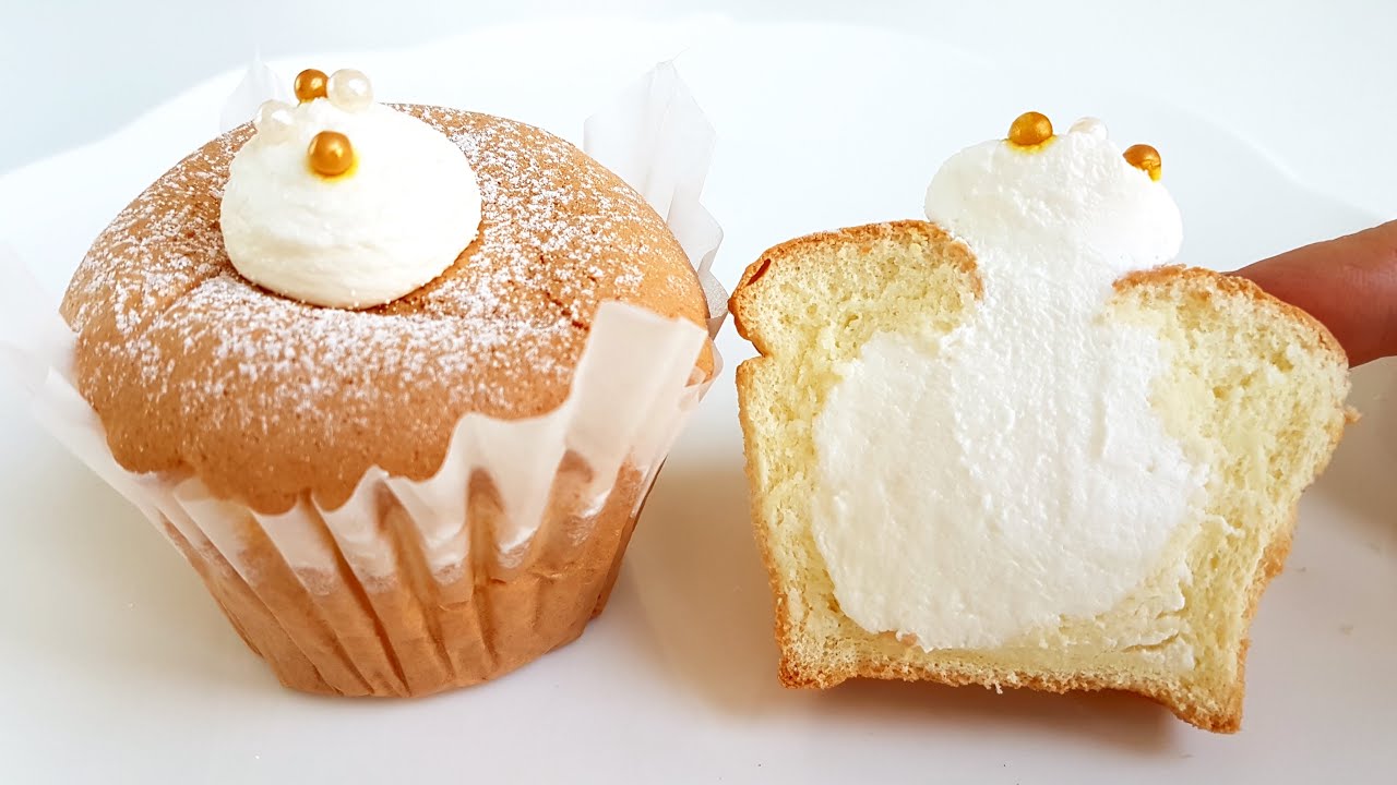 Кексы из свежего кремового шифона, которые более воздушные и вкусные, чем кастелла