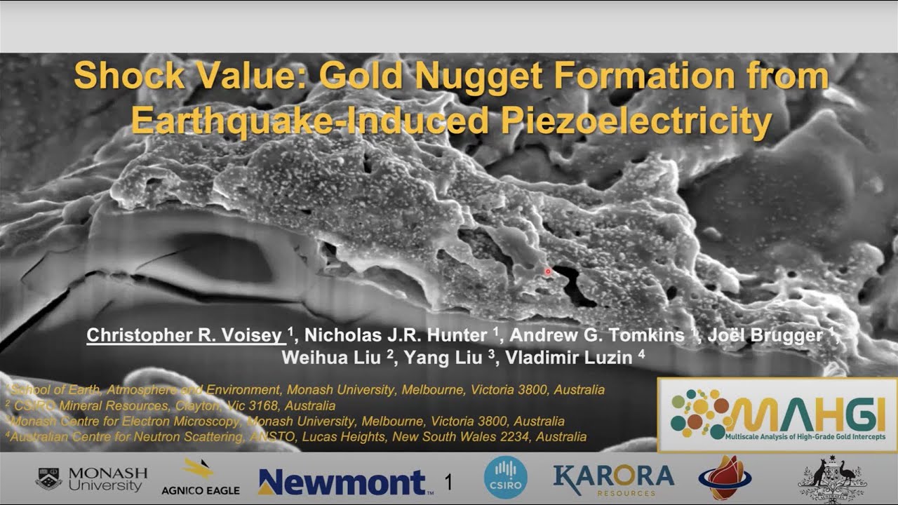 Shock Value: Gold nugget formation from earthquake-induced piezoelectricity in quartz
