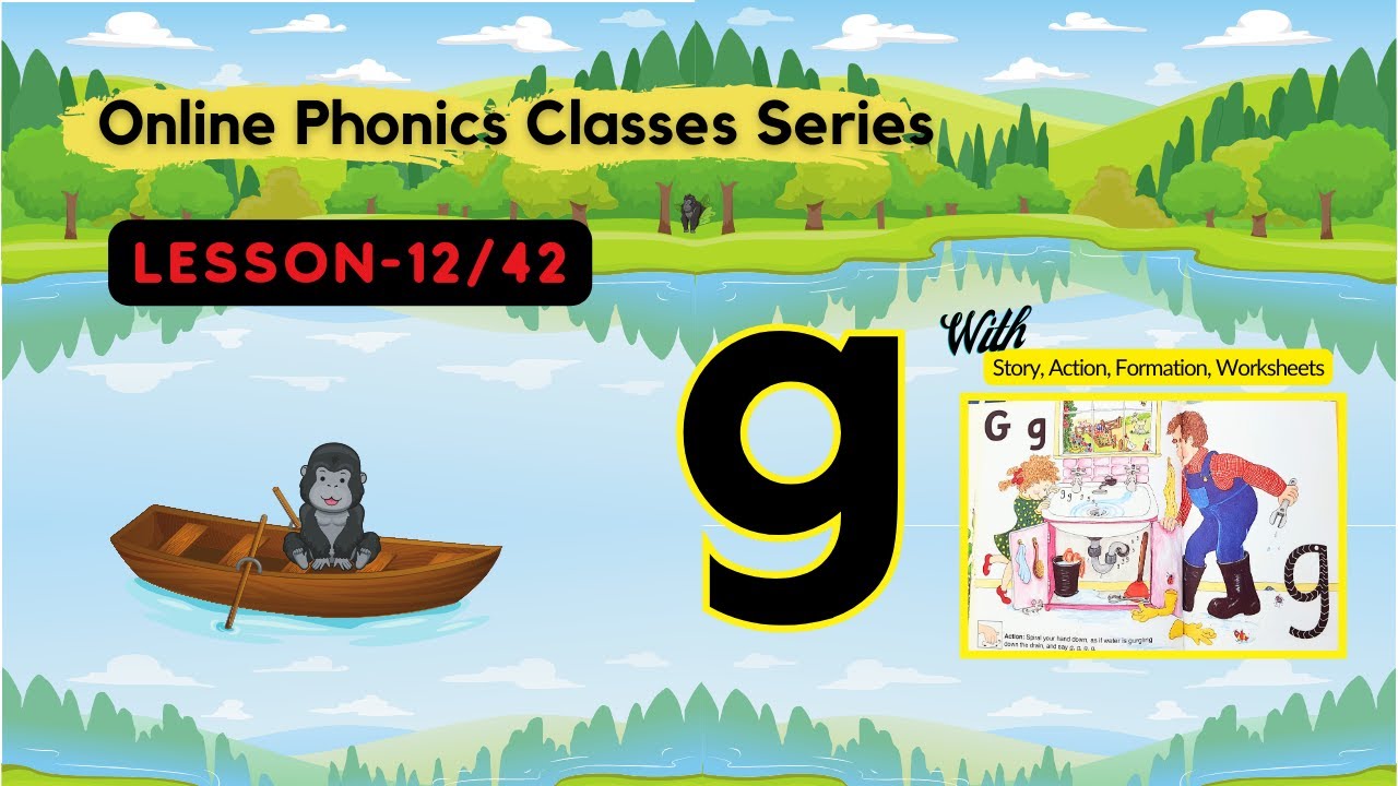 Phonics Lesson 13/ Sound Of Letter G/ Jolly Phonics Classes for Kids