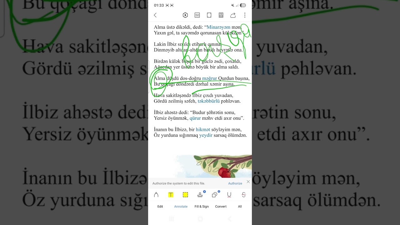 Yeni çərçivə sənədinə əsasən .Qurd və İlbiz .təmsili