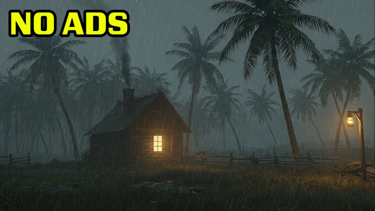 Rain Sounds for Sleeping 🌧️ (No Ads) Calm Night Rain for Deep Sleep