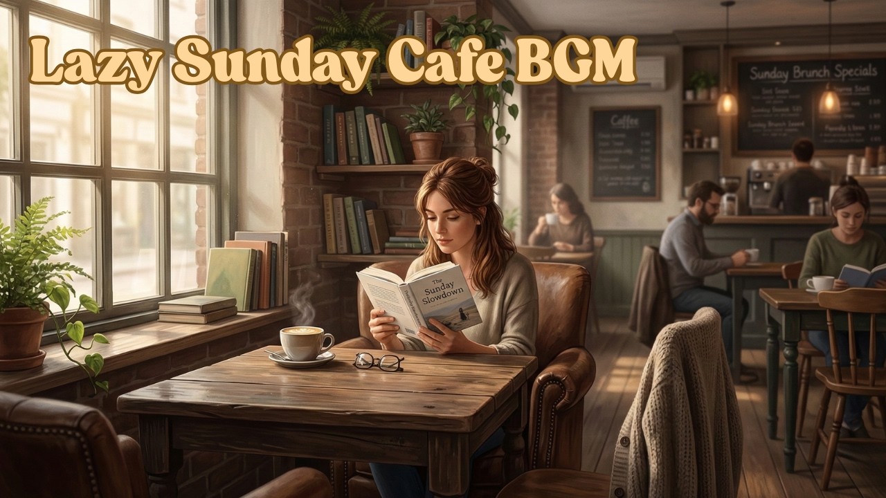 Lazy Sunday Cafe BGM ☕ Relaxing Morning Jazz & Coffee Shop Ambience