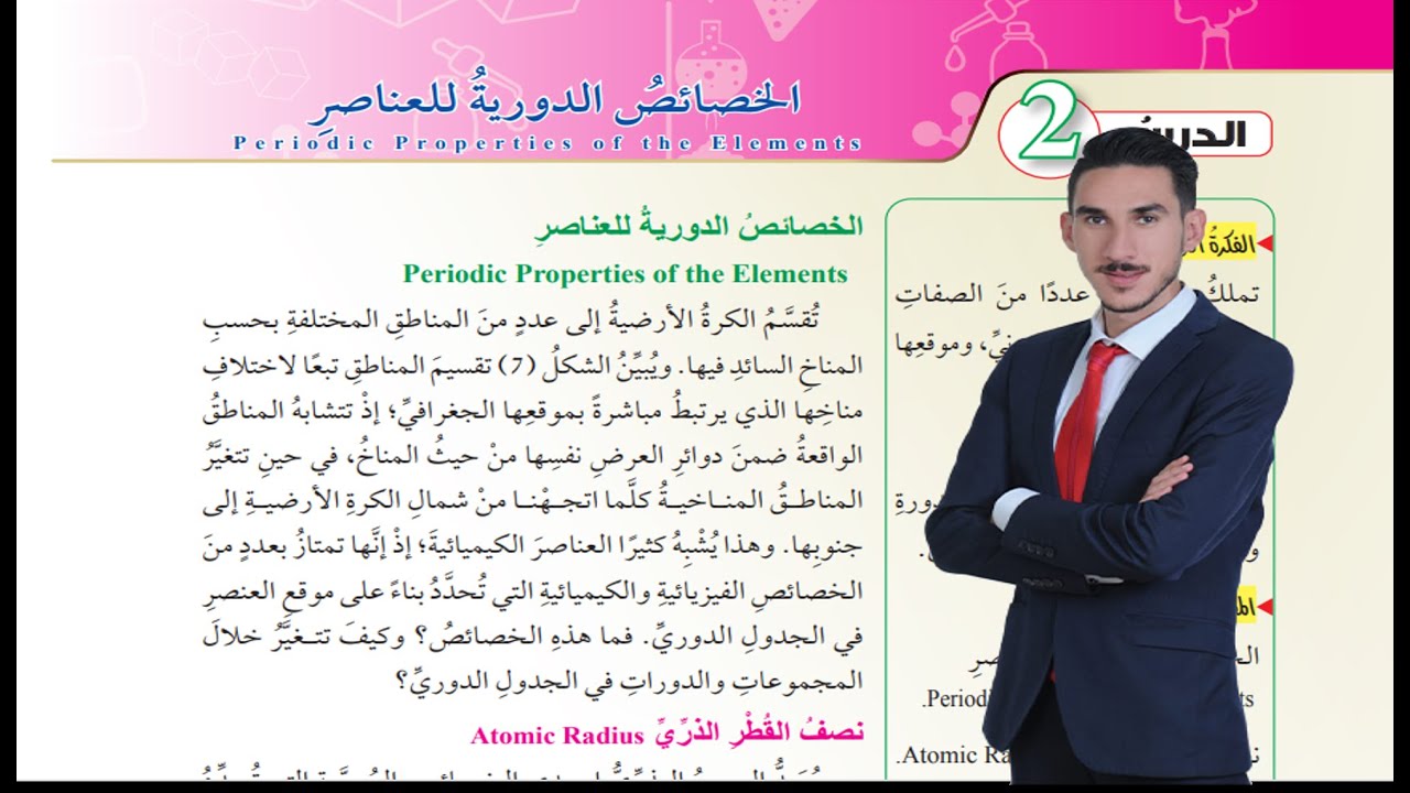 كيمياء العاشر الدورية للعناصر( طاقة التأين | الألفة الإلكترونية | السالبية )  الأستاذ عبدالرحمن عقل