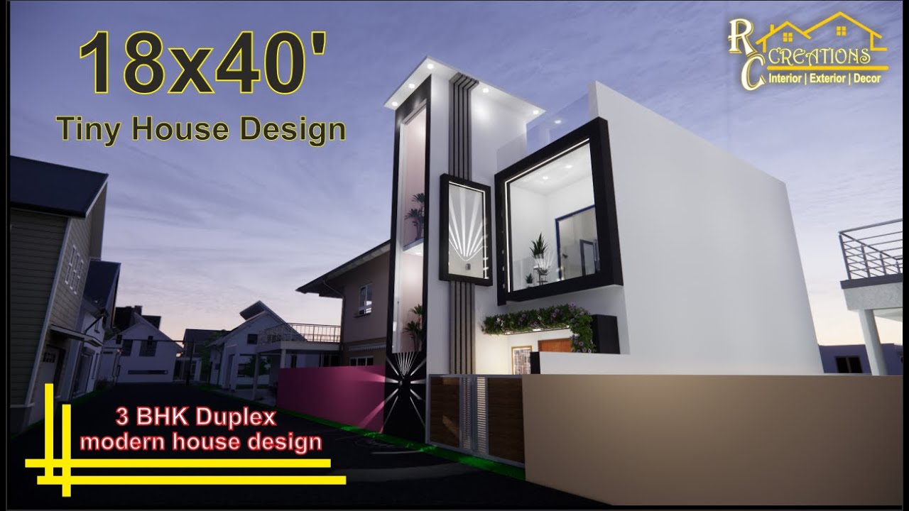 18x40 | 3BHK | RCR Creations | house design | minimalist | Interior designing | Tiny House Design