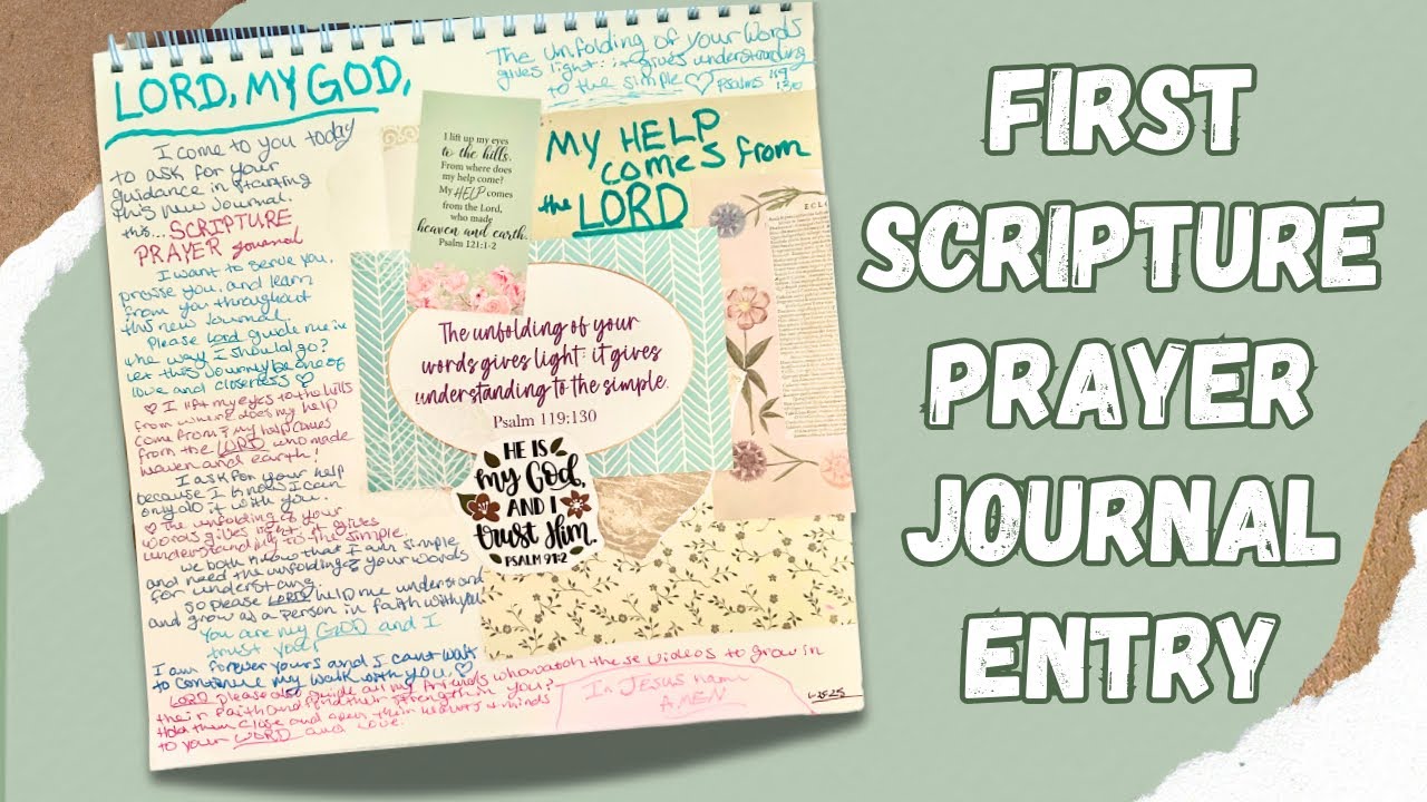 First Entry in a Scripture Writing Prayer Journal