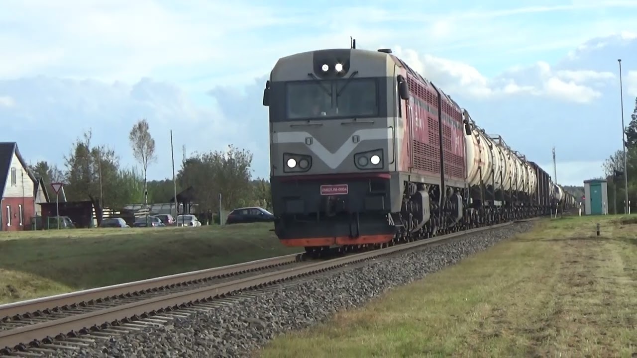 Тепловоз 2M62UM-0004, на перегоне Livani-Trepe(11.10.25.)