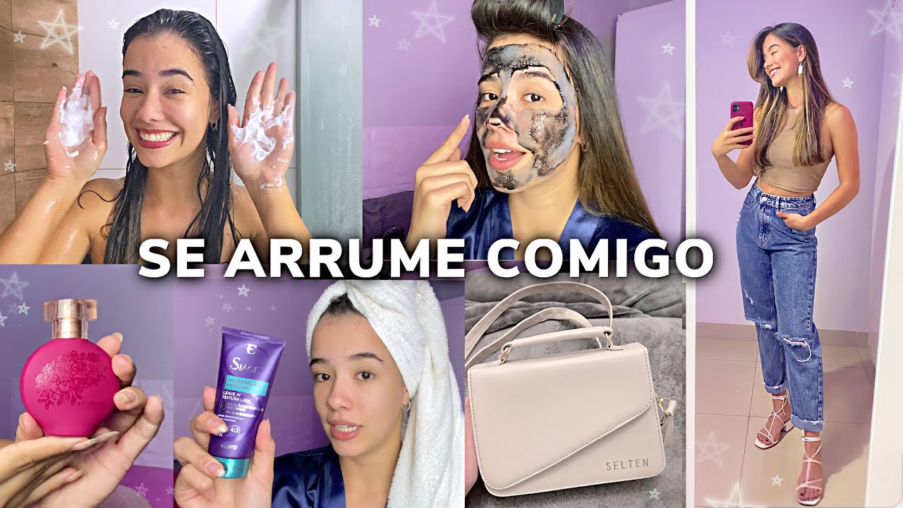 SE ARRUME COMIGO💛 Cabelo, Make e look completão - Para ir ao cinema 🎥