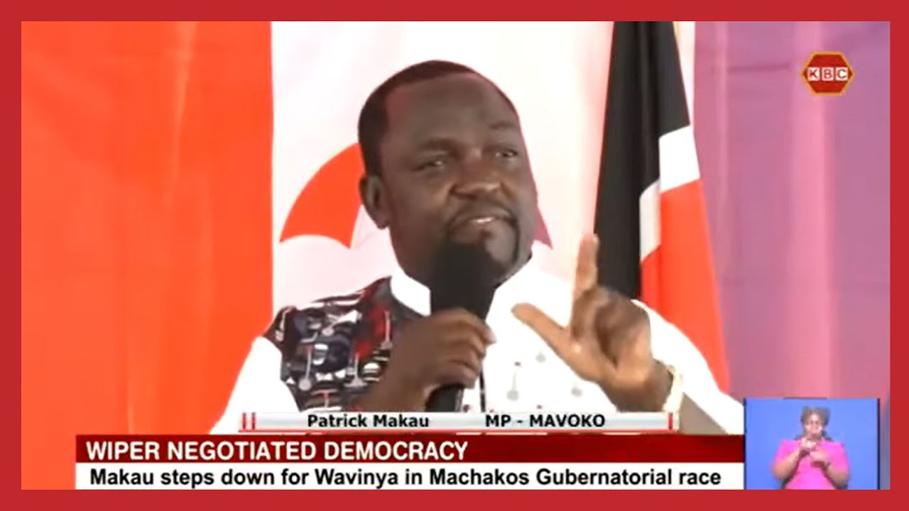 Patrick Makau steps down for Wavinya Ndeti in Machakos Gubernatorial race