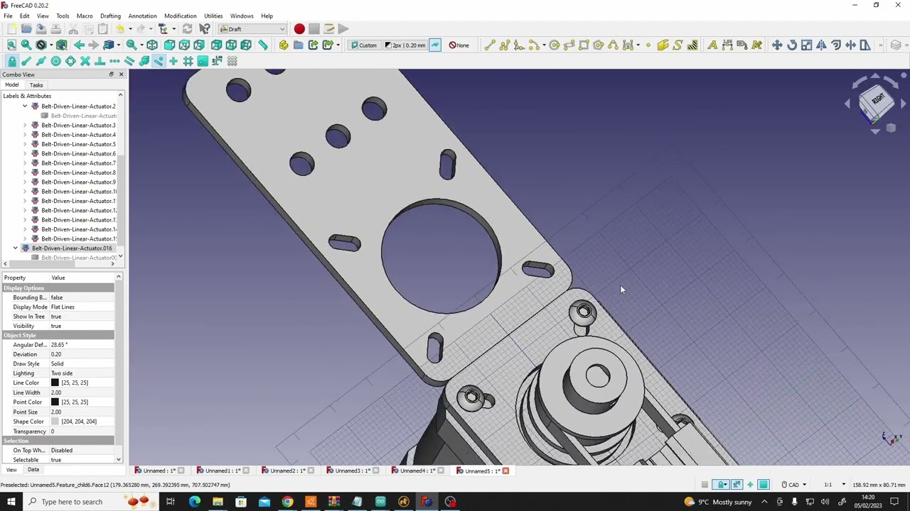 Разделение STEP-файла на части, вращение и преобразование в FreeCAD.