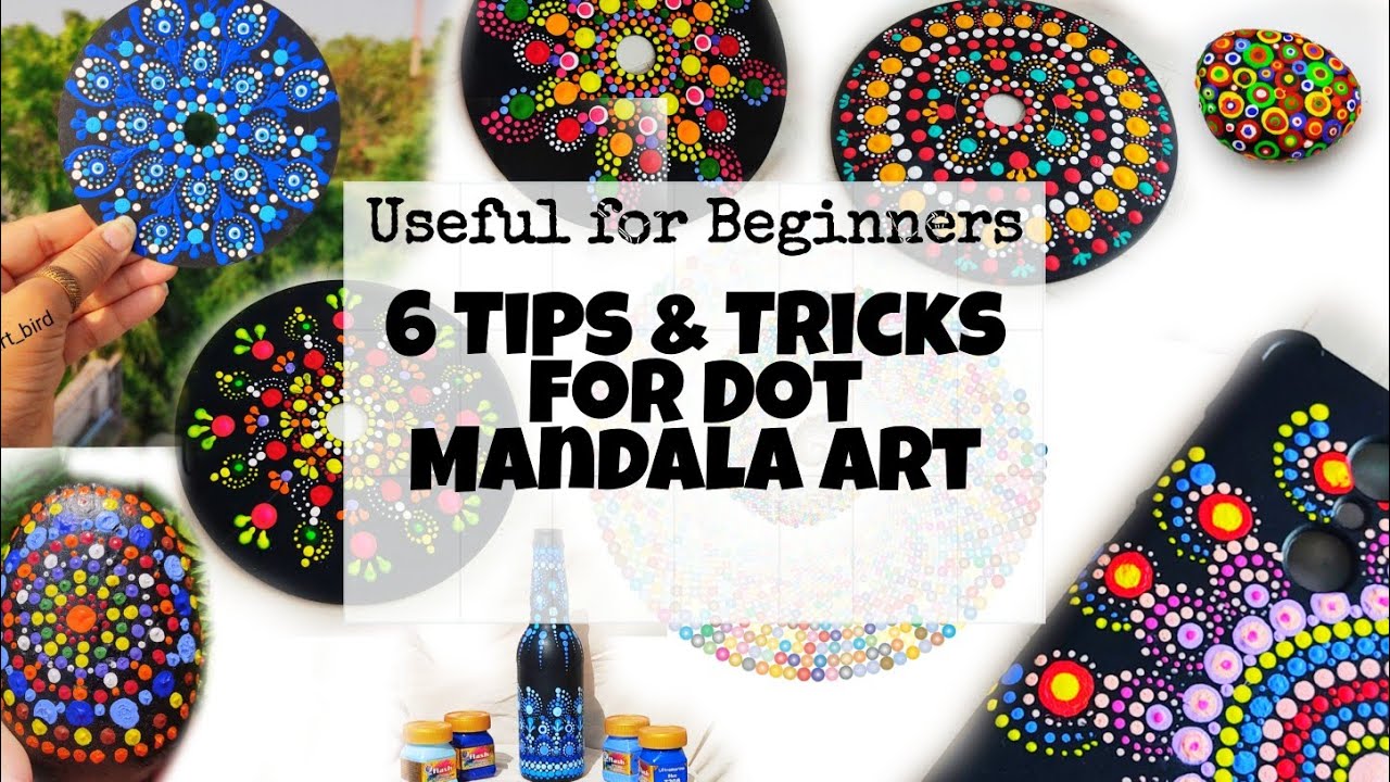 Useful tips for Beginners in Dotted Mandala l Tips and tricks for dot painting art for beginners l