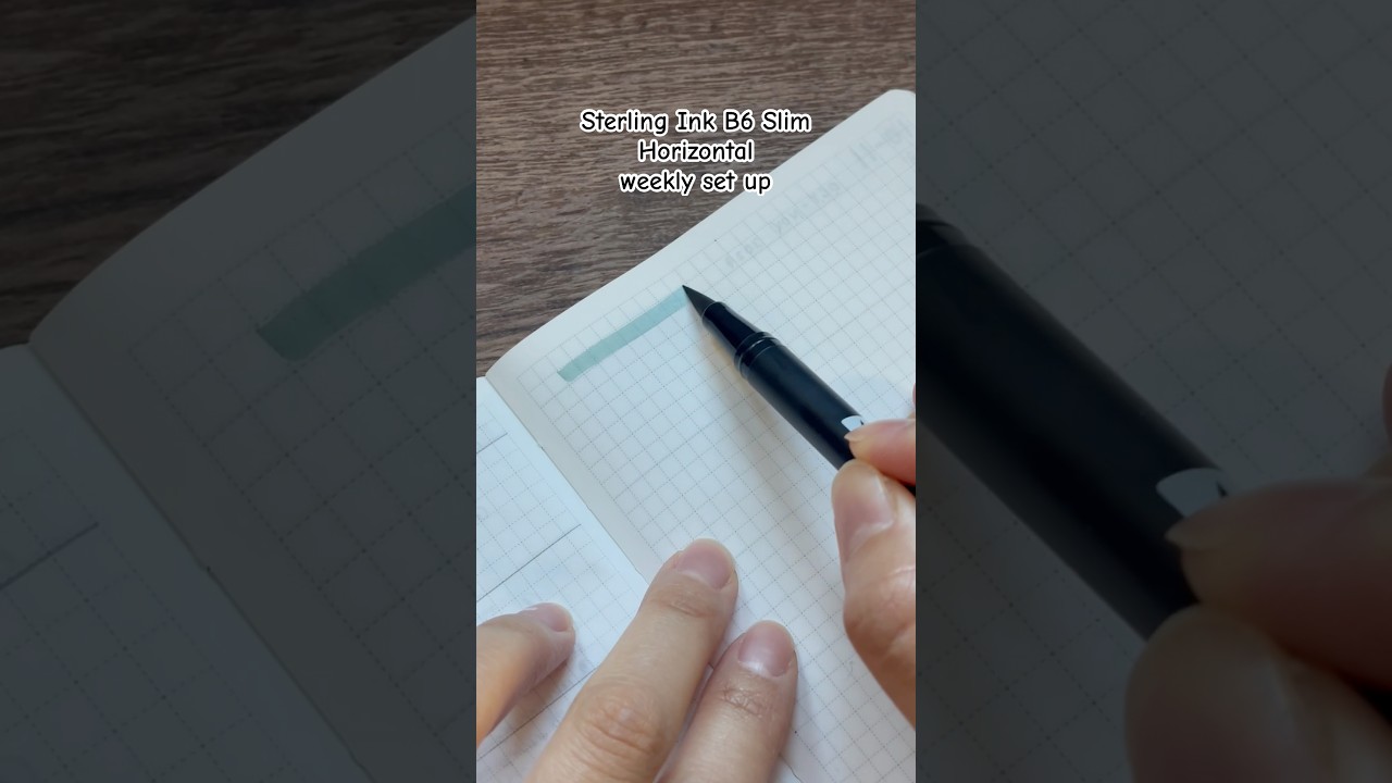 Sterling Ink B6 slim horizontal planner set up 