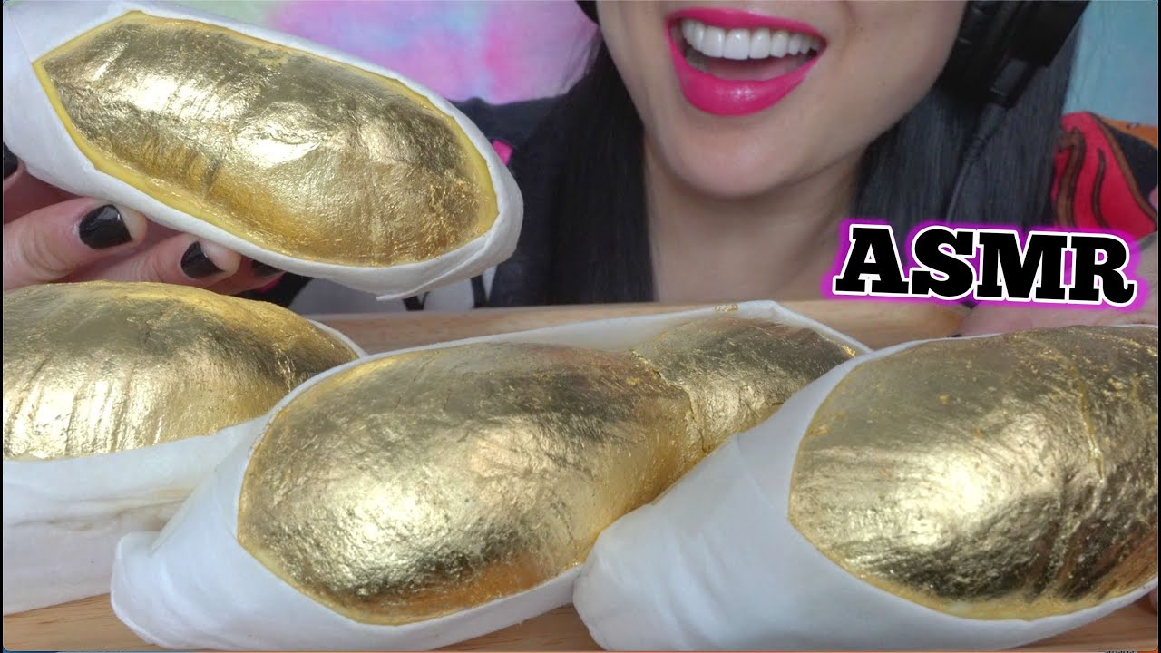 ASMR GOLD DURIAN (EATING SOUNDS) LIGHT WHISPERS | SAS-ASMR