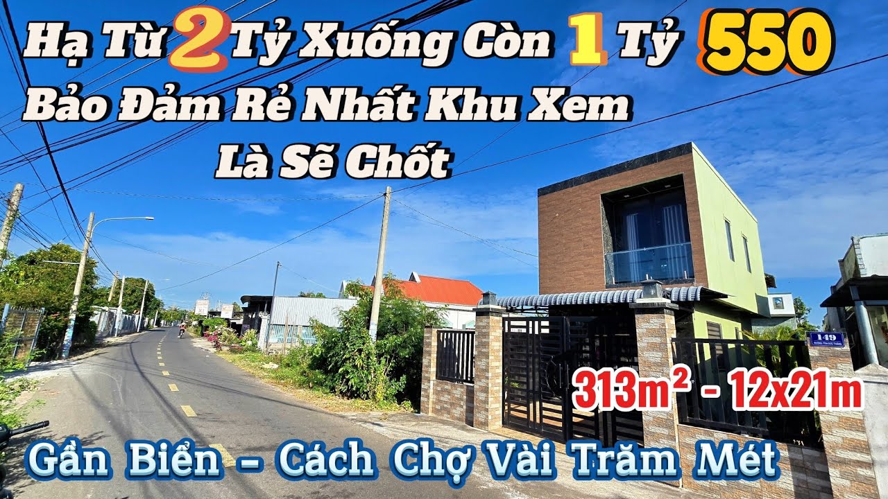 Hạ Giá Bán Gấp Lô Đất 313m² Có Thổ Cư Ngay Trung Trâm Thị Trấn Đất Đỏ Đi Biển 10 Phút #bandat