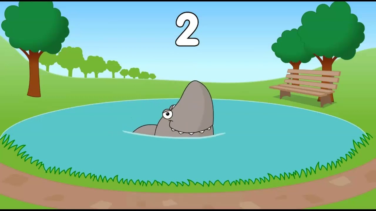 5 Sharks Swimming (adding), Help Kidz Learn