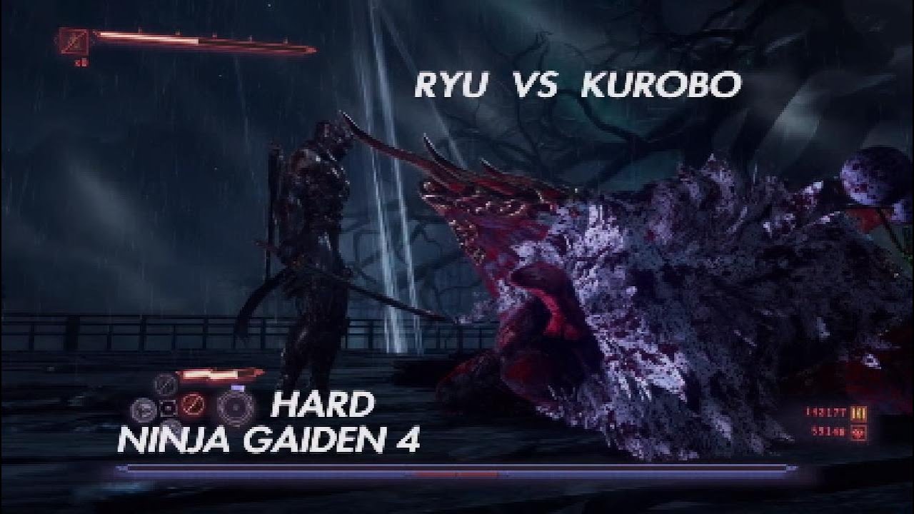 NINJA GAIDEN 4 KUROBO BOSS FIGHT | RYU | HARD