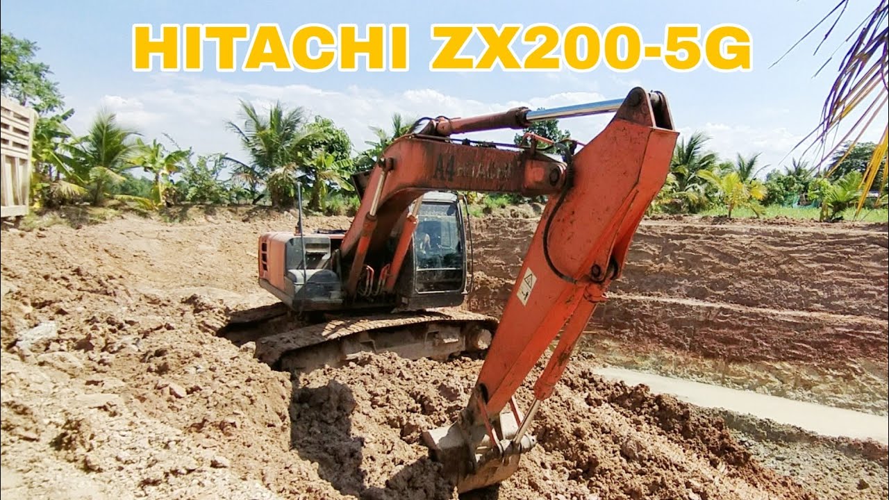 HITACHI ZX200-5G ขุดสระนำดินไปถมทำถนน4เลน บจก.สินเจริญสนม EP.51