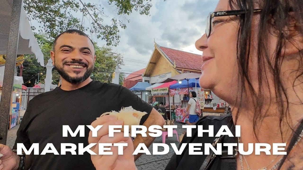 First Time at Chiang Mai Sunday Market 🇹🇭 | Thai Street Food & Night Market Tour
